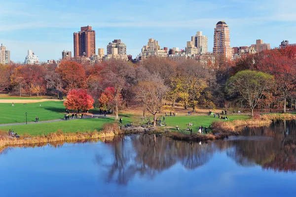 在秋天的纽约中央公园 — 图库照片