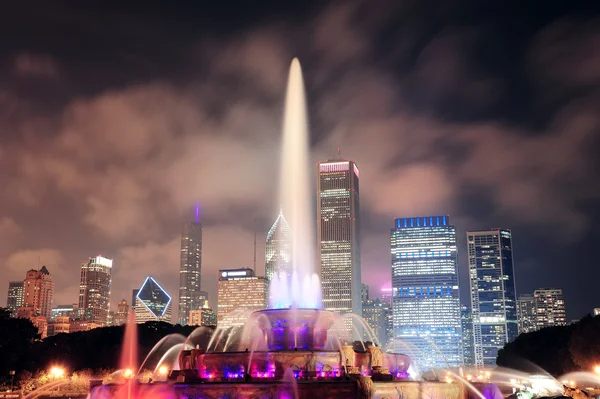 Chicago night scene — Stock Photo, Image