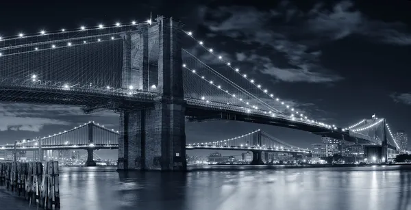 Urban bridge Nattbild — Stockfoto