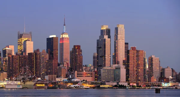Nueva York Manhattan sunset panorama — Foto de Stock