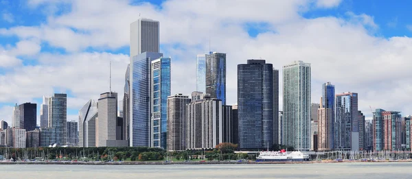 芝加哥城市城市天际线全景 — 图库照片