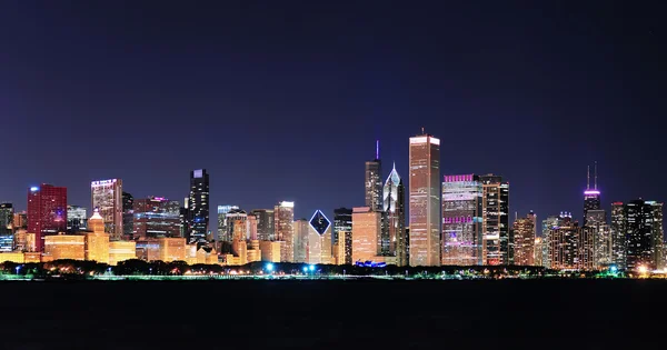 Chicago panorama notturno — Foto Stock