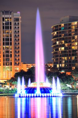 Fountain closeup in Orlando clipart
