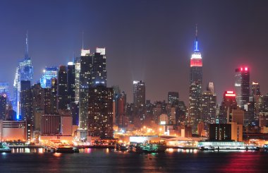 New York'un manhattan midtown manzarası