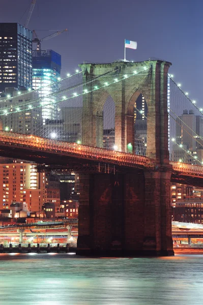 New Yorks brooklyn bridge närbild — Stockfoto