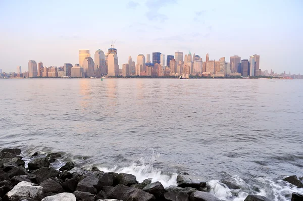 New york city floden stranden — Stockfoto