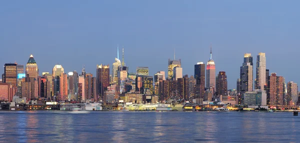 Нью-Йорк Манхэттен над рекой Гудзон — стоковое фото