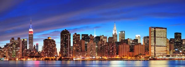 Ciudad de Nueva York Manhattan centro al atardecer — Foto de Stock