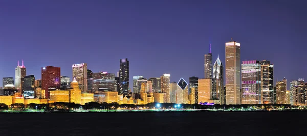 Chicago night panorama — Stock Photo, Image