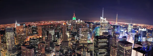 Манхэттенская панорама Нью-Йорка — стоковое фото