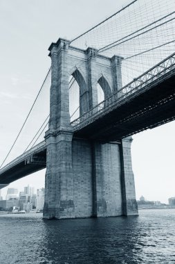 Brooklyn Bridge black and white clipart