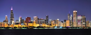 Chicago night panorama