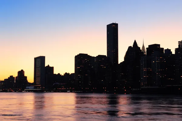 Silhouette der Stadt New York — Stockfoto