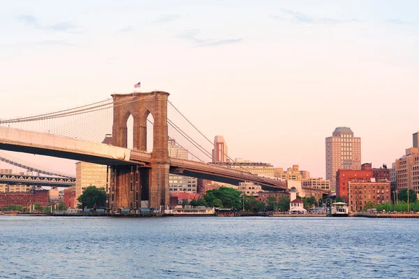 Νέα Υόρκη γέφυρα του Μπρούκλιν Μανχάταν — Φωτογραφία Αρχείου
