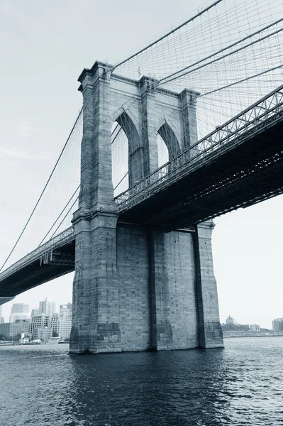 ブルックリン橋黒と白 — ストック写真