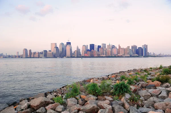 New york city floden stranden — Stockfoto
