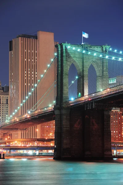 Πόλη της Νέας Υόρκης closeup γέφυρα Μπρούκλιν — Φωτογραφία Αρχείου