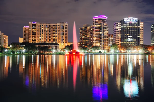 Orlando downtown schemering — Stockfoto