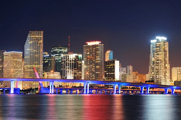 Miami gece çekimi — Stok fotoğraf