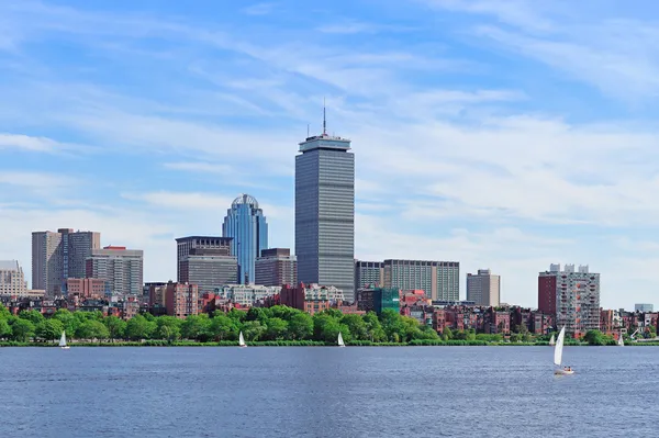 波士顿天际线河 — 图库照片