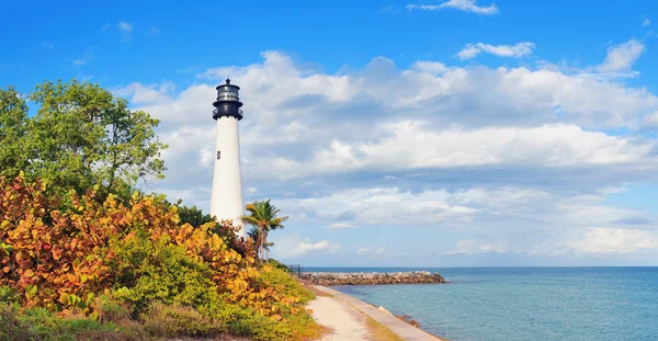 Cape Florida Light panorama — Stock Photo, Image