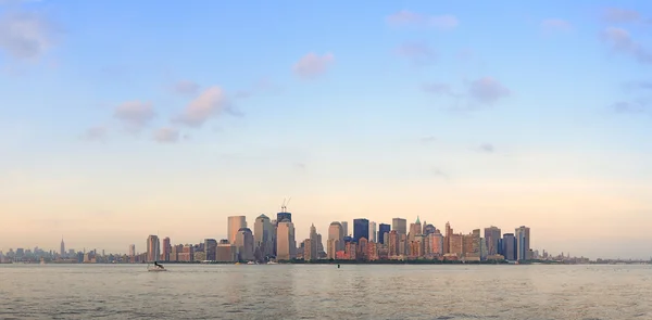 New york city manhattan zonsondergang — Stockfoto