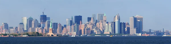 Πόλη της Νέας Υόρκης κάτω Μανχάταν στον ορίζοντα — Φωτογραφία Αρχείου