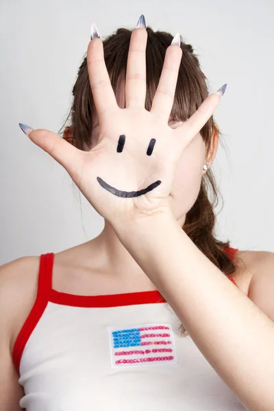 Hand smile — Stock Photo, Image