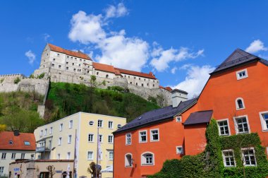 Kale burghausen ve eski şehrini burghausen, Almanya