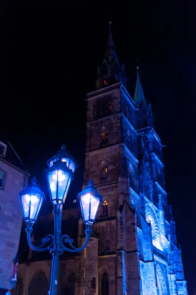 Nuremberg, Germany - Die Blaue Nacht 2012 — Stock Photo, Image