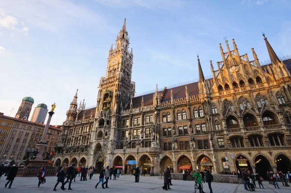 City Hall and Frauenkirche in Munich, Germany — Stock Photo, Image