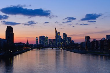 Frankfurt am main, Almanya-alacakaranlık