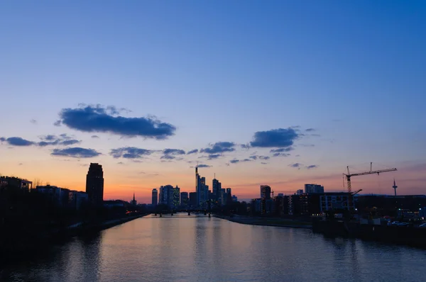 stock image Frankfurt am Main, Germany in the twilight