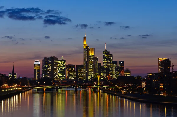A félhomályban Frankfurt am Main, Németország — Stock Fotó