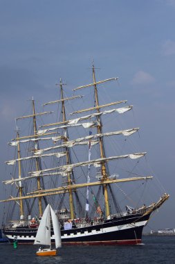 Sailing ships (worldwide parade of sailing ships in Warnemunde - clipart