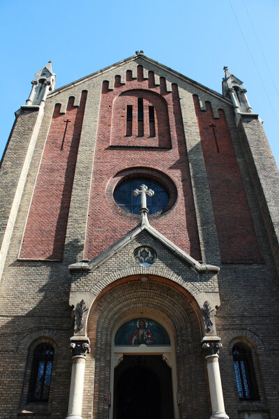Facade of the church in Lviv (16-th, Ukraine)