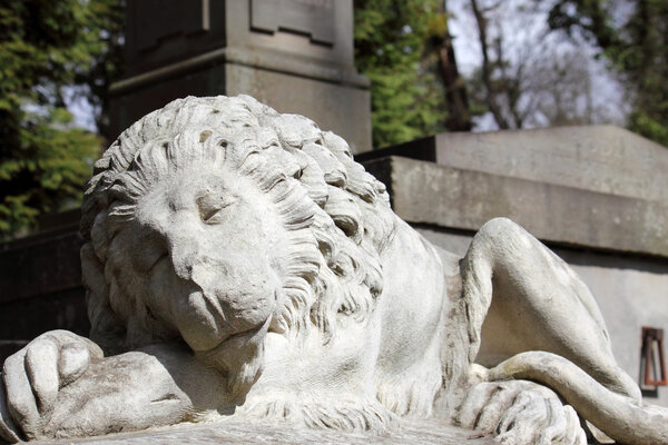 Sculpture of a lion as a symbol of strength and greatness