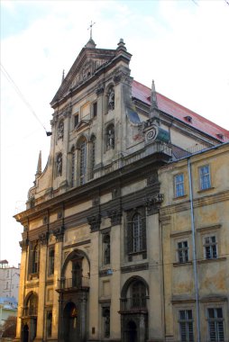 Facade of the church of Saints Peter and Paul (another name is t clipart