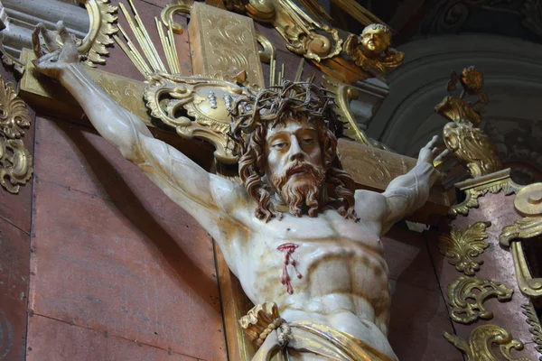 Jezus Chrystus z krzyżem — Zdjęcie stockowe