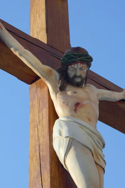 Jesus Cristo com cruz — Fotografia de Stock