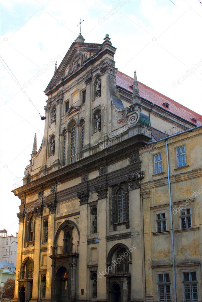 Facade of the church of Saints Peter and Paul (another name is t