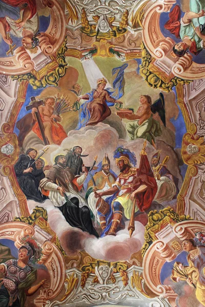 Interior of the Church of Saints Peter and Paul XVII century bar — Stock Photo, Image