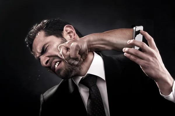 Employee gets punched — Stock Photo, Image