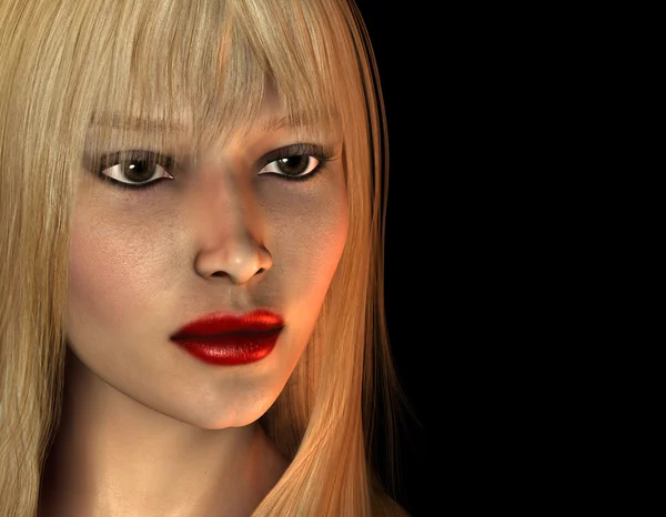 Porträt einer Frau mit blonden Haaren — Stockfoto