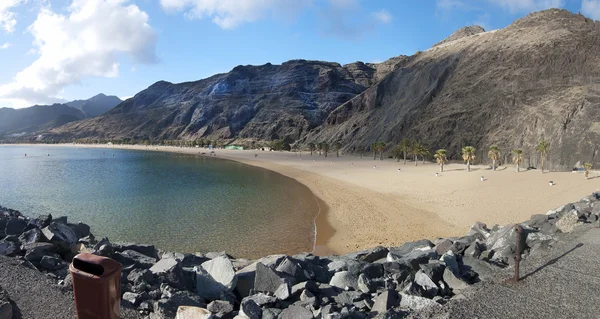 在特内里费岛的海滩全景 — 图库照片