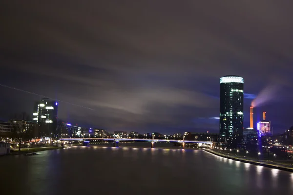 Frankfurt de noite — Fotografia de Stock