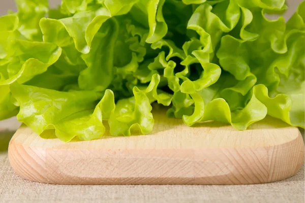 Salat auf einem Holzbrett — Stockfoto