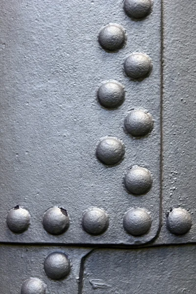 Metal surface with rivets — Stock Photo, Image
