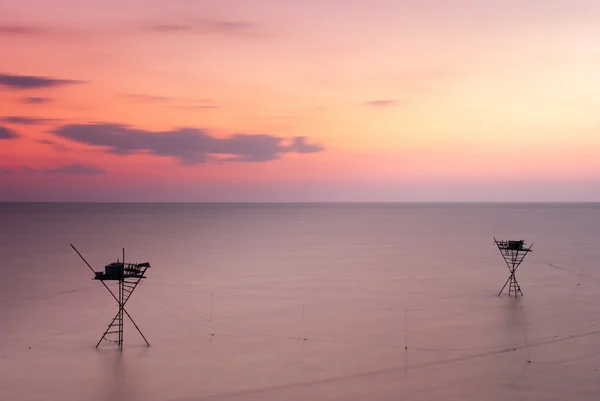 Fishing rig at the Black Sea. Fishing plant. — Stock Photo, Image