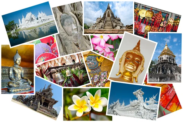 Монтаж почтовых карточек Таиланда — стоковое фото